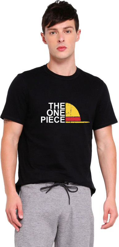 9tails Printed Men & Women Round Neck Black T-Shirt