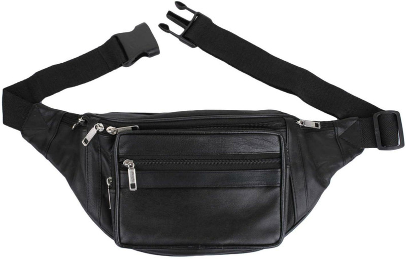 gaurkee Black Waist Bag Elegant Style Travel Pouch Passport waist bag(Black)
