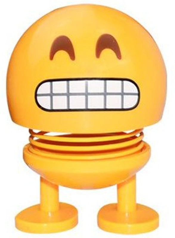 rich hood HIGH QUALITY 8*5cm Big Size Smile Face Shaking Head Toy Car Ornament Stickers Marvel Avenger Doll Automobile Dashboard Decoration Accessories(Yellow)