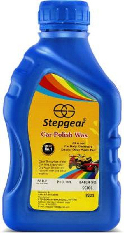 stepgear Liquid Car Polish for Windscreen, Leather, Tyres, Dashboard, Metal Parts, Chrome Accent, Headlight, Exterior(500 ml)