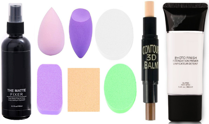 tanvi27 3D BALM CONTOUR STICK & LONG LASTING SKIN HYDRATING MAKEUP(4 Items in the set)