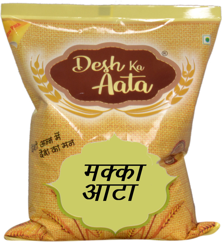desh ka aata Yellow Corn flour(1 kg, Pack of 2)