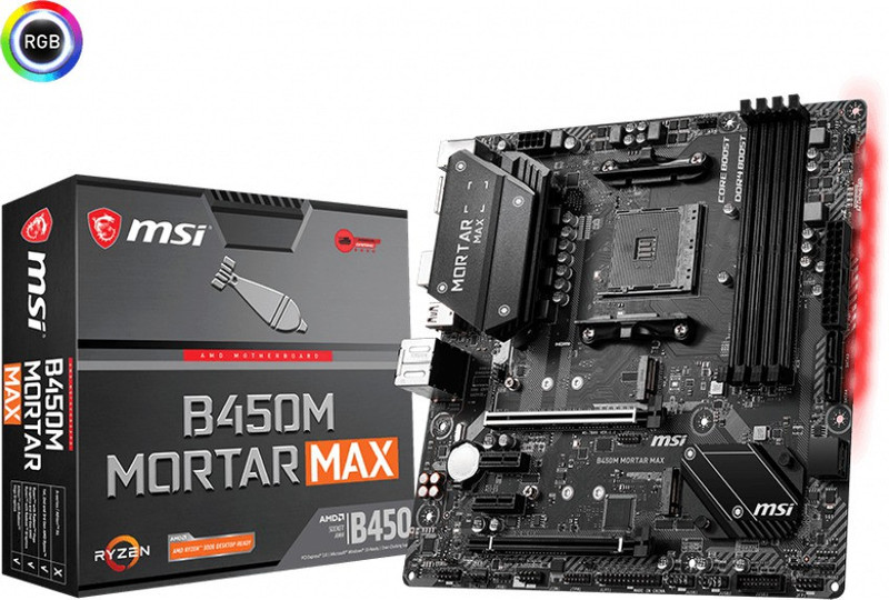 MSI B450M MORTAR MAX Micro-ATX Gaming Motherboard