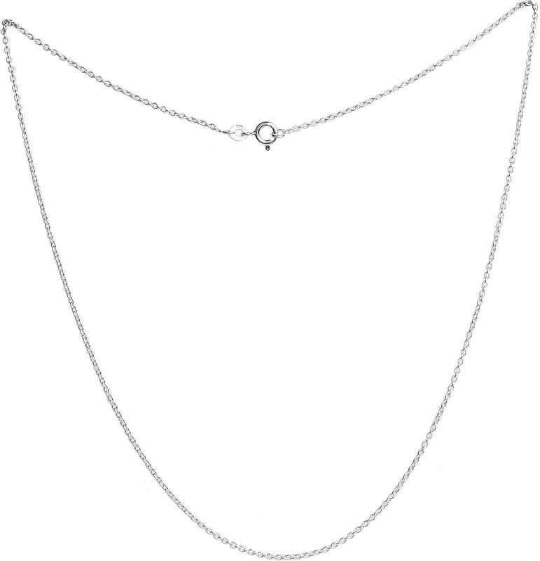 mystigo Fine Quality Anchor / Cable Silver Chains Pure 925 Sterling Silver Thin & Elegant (Thread Chain) Italian Silver Chain For Girls / Women / Boys / Men (1 Piece - Silver Chain)- RSNSC001CC Rhodium Plated Sterling Silver Chain