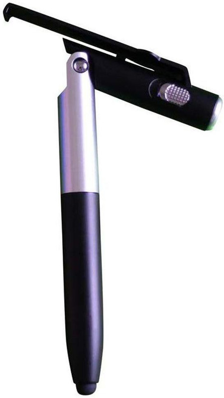stupefying 4 in 1 Multifunction Capacitive Stylus LED Flashlight Pen Stylus(black & silver)