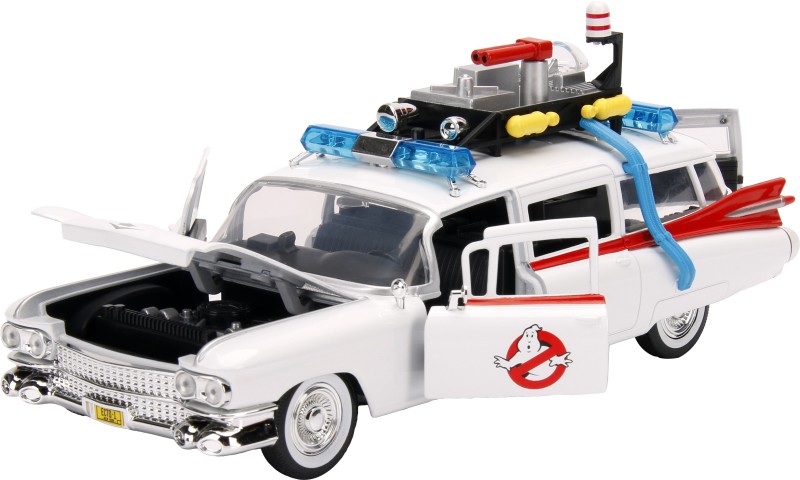 Jada Toys 1:24 Licensed Ghostbuster Toy Car for Kids - White(Blue)