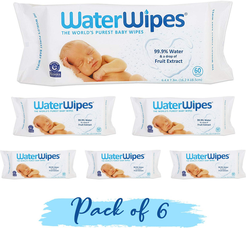 WaterWipes Wipes, Pack of 6(6 Wipes)