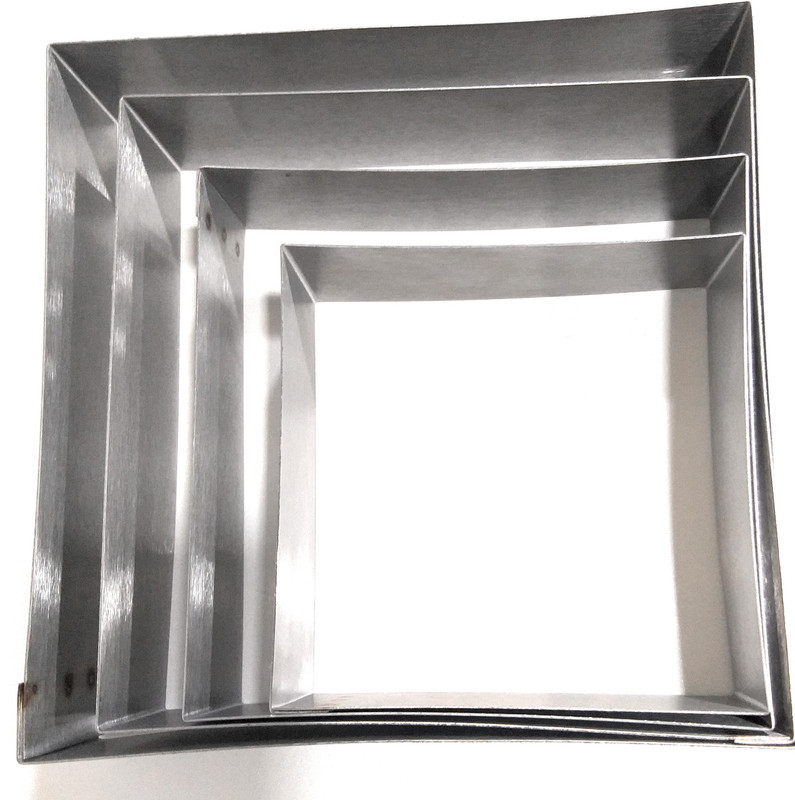 bakery hub 4 SQUARE SHAPE CUTTERS Pastry Cutter(Pack of 4)