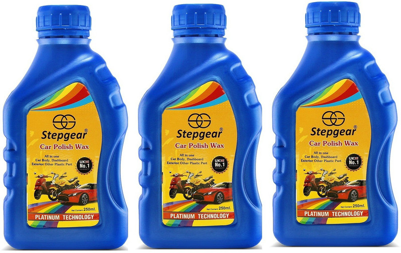 stepgear Liquid Car Polish for Windscreen, Leather, Tyres, Dashboard, Metal Parts, Chrome Accent, Headlight, Exterior(750 ml)