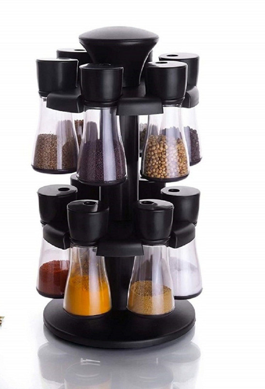 morton davies 360° Spice Rack Spice Storage Masala Jar Masala Rack Masala Box Masala Set Masala Storage Set Of 1 Piece Condiment Set(Plastic)