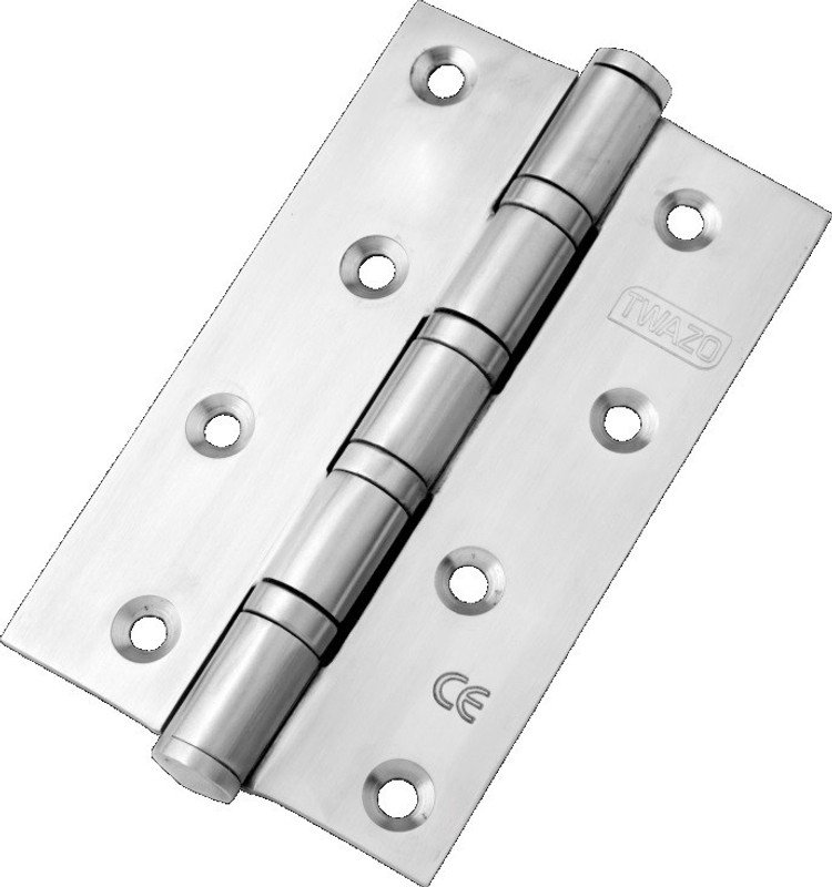 twazo FOUR BALL BEARING HINGE (5"x 3"x 3.00 mm ( SS 202) ) Butt/Mortise Hinge(Silver Pack of 10)
