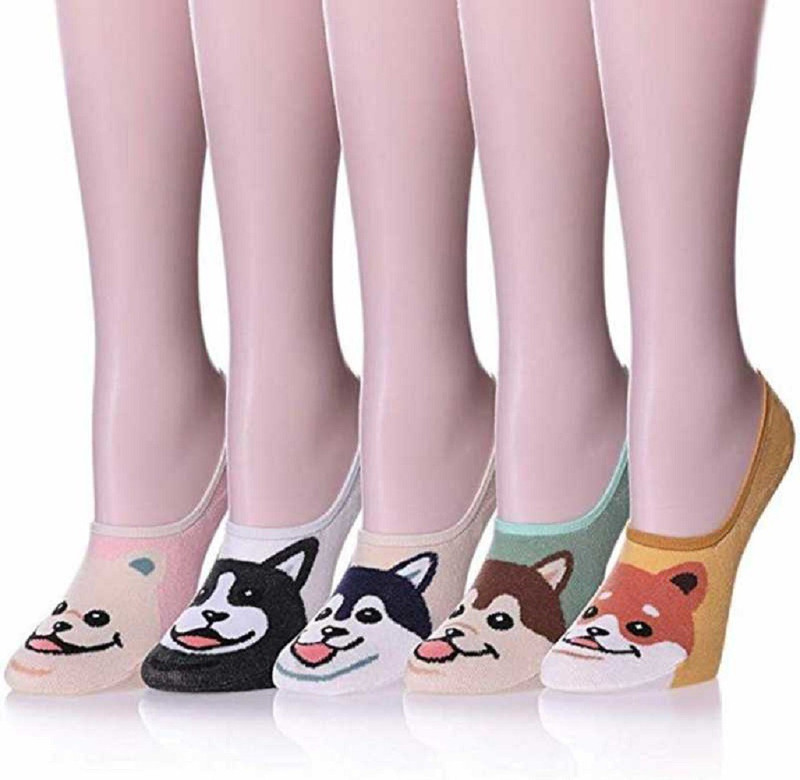 zilleria Boys & Girls Printed Peds/Footie/No-Show(Pack of 5)