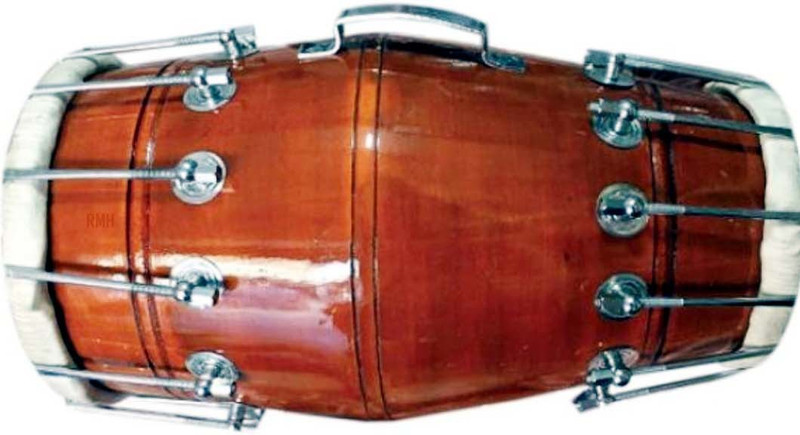 RAM musical Silver Dholak in Nut Bold Nut & Bolts Dholak(Silver)