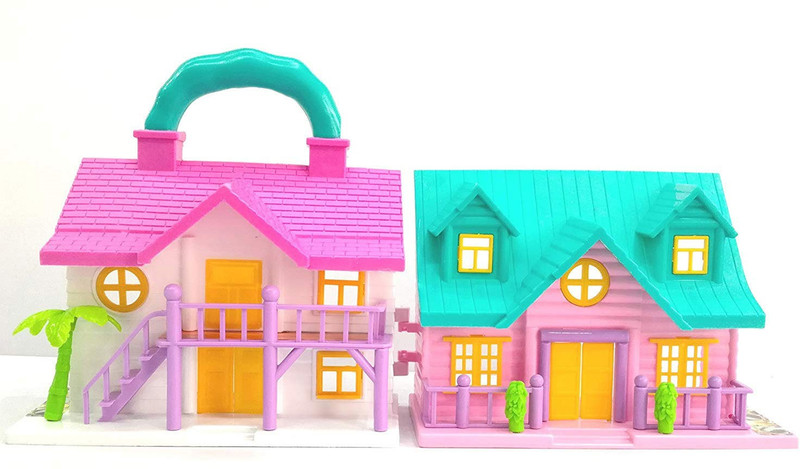kluzie Colorful Doll House Play Set with furniture(Multicolor)