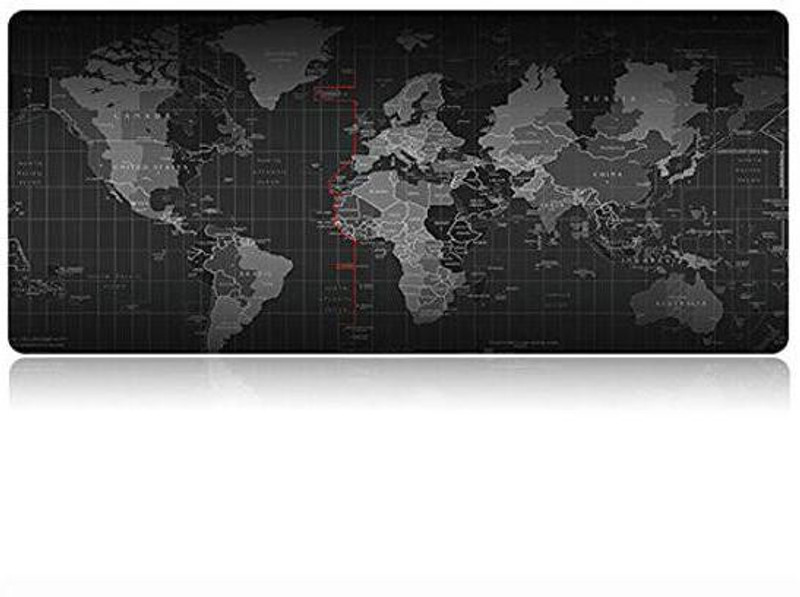 meetion World map 70cm x 30xm | XL Size Gaming Mouse Pad | Desk Mat Mousepad(Black)