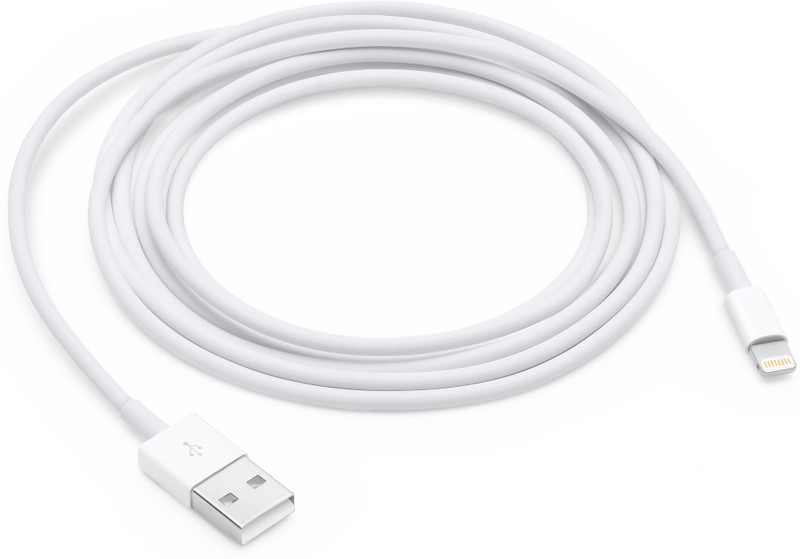 parfaitron 8 PIN Lightning USB Data/Charge Cable 1 m Lightning Cable 1 m Lightning Cable(Compatible with 5/5s/6s/6+/7/SE etc, White, One Cable)