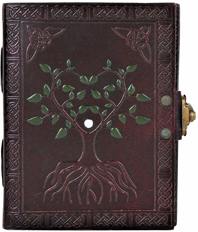 alcraft A6 Planner/Organizer(Handmade leather, Tree of life, 6x4.7, Brown)