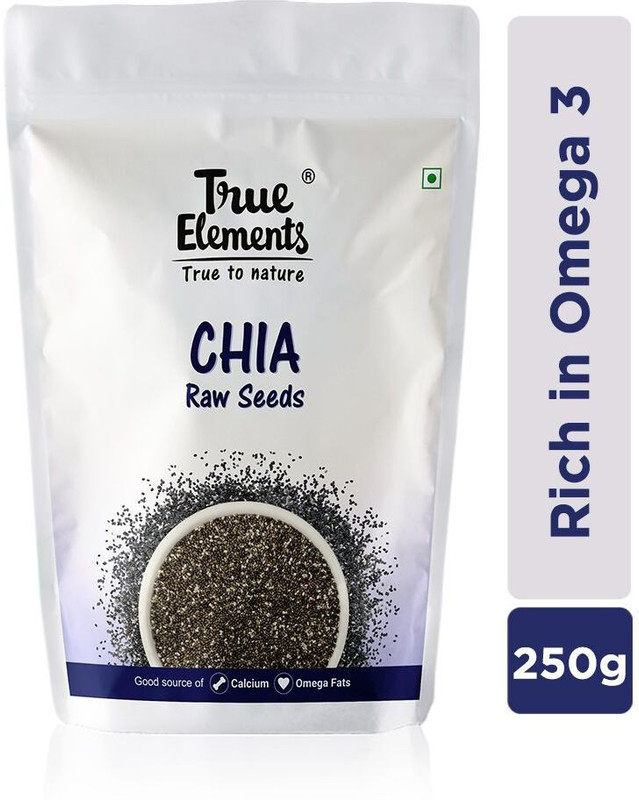 True Elements Raw Chia Seeds, Rich in Omega Fats and Calcium(250 g)