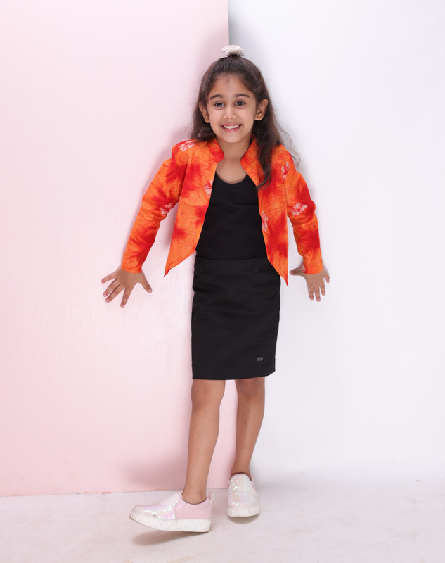 olesia Girls Party(Festive) Jacket Skirt(Orange)