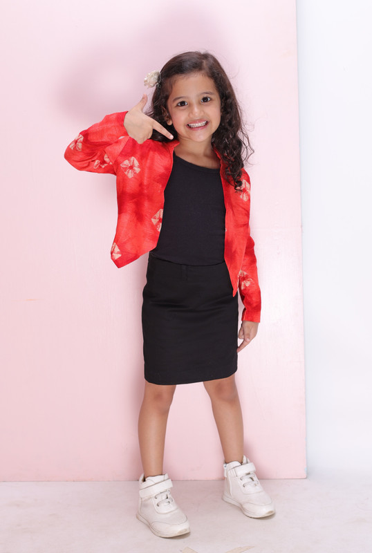 olesia Girls Party(Festive) Jacket Skirt(Red)