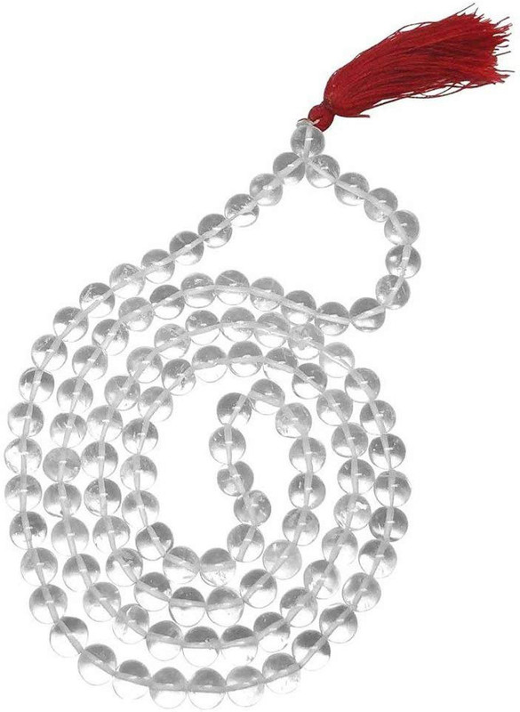 athizay Sphatik jaap mala ISO 9001:2008 IPGTL certified with 108+1 beads Crystal Crystal Necklace
