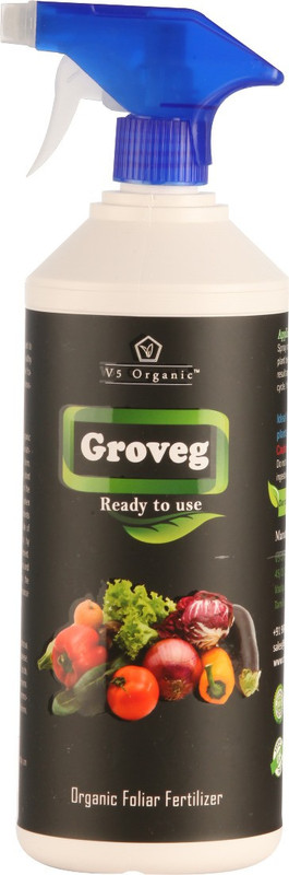 v5 organic Groveg Liquid Fertilizer for Vegetables crops V5GVR Soil Manure(1 L Liquid)