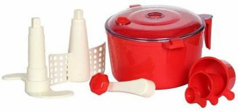 shreejienterprise plastic atta dough maker set,combo of gambit dough maker machine with measuring cups Plastic Vertical Dough Maker(Red)