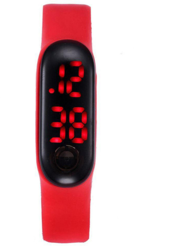 reloaded fancy stylish led digital watch Red LED Illuminated Silicone Belt Digital LED Men's & Boys Watch Digital Watch  - For Boys & Girls