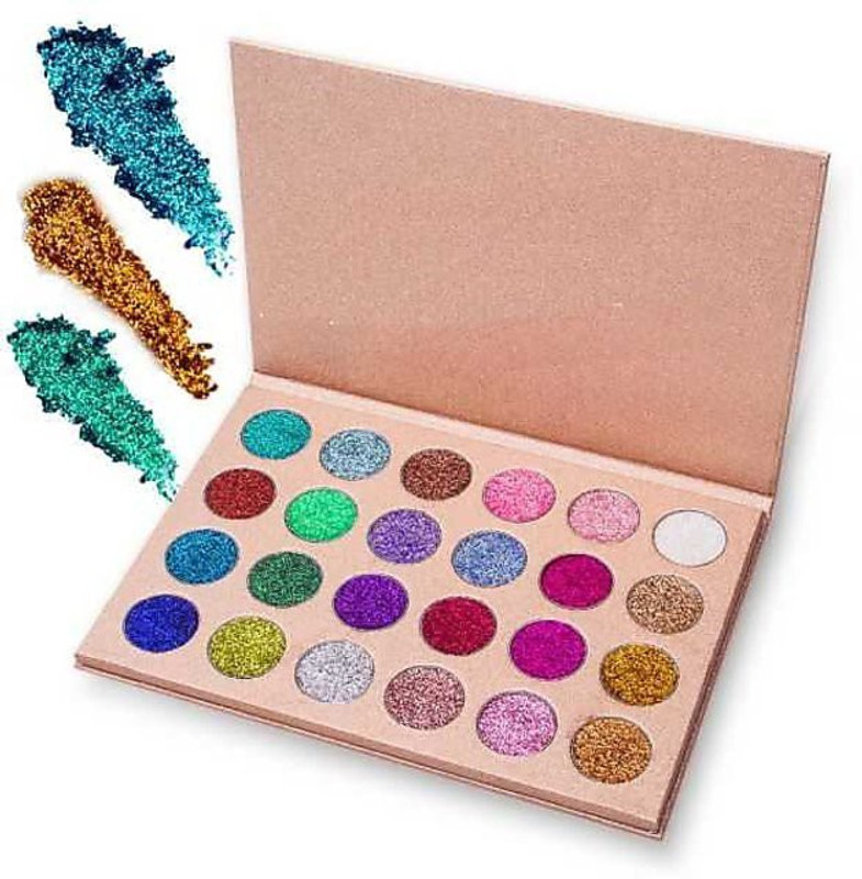 veeon Pressed Glitter Eye shadow Palette Highly Pigmented, Shimmery 20 g(multi)
