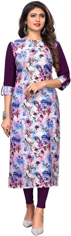sassydressy Festive & Party Floral Print Women Kurti(Multicolor)