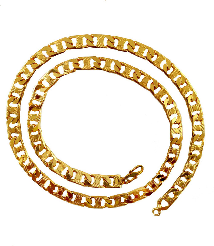 manohar Rold Gold one gram Gold Plated Chain for Men & Women (size-22 inch) (MG362 C) Gold-plated Plated Brass Chain
