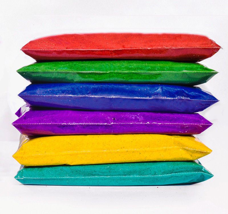 rio agencies Pack of 6 Rangoli Powder(Multicolor)