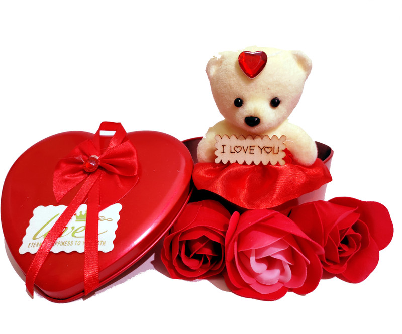 unique creation Artificial Flower, Soft Toy Gift Set