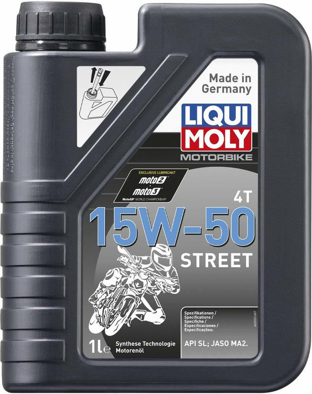 Liqui Moly 4T 15W50 Street 2555 Motorbike Technology Synthetic Blend Engine Oil(1 L)