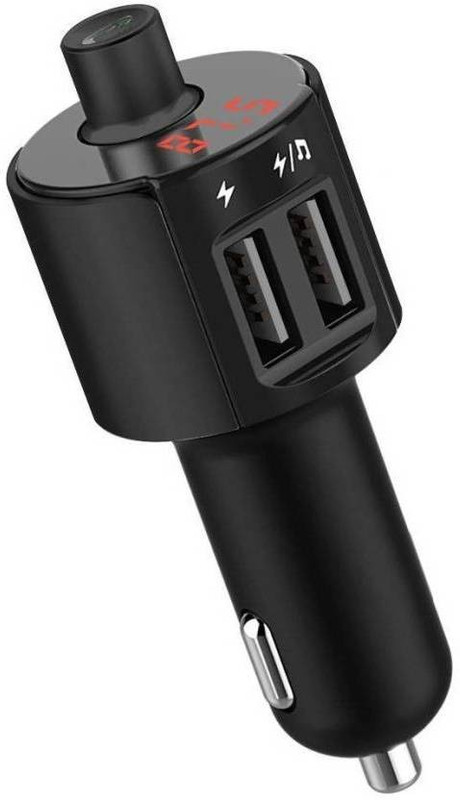 auslese v2.1+EDR Car Bluetooth Device with FM Transmitter, Transmitter, Audio Receiver, 3.5mm Connector, MP3 Player, Car Charger(Black)