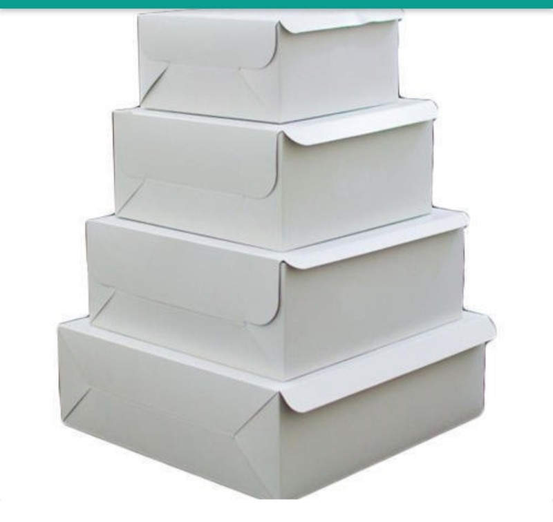 priyaindustries Non-Corrugated Paper Cake box, pastry box Packaging Box(Pack of 11 White)