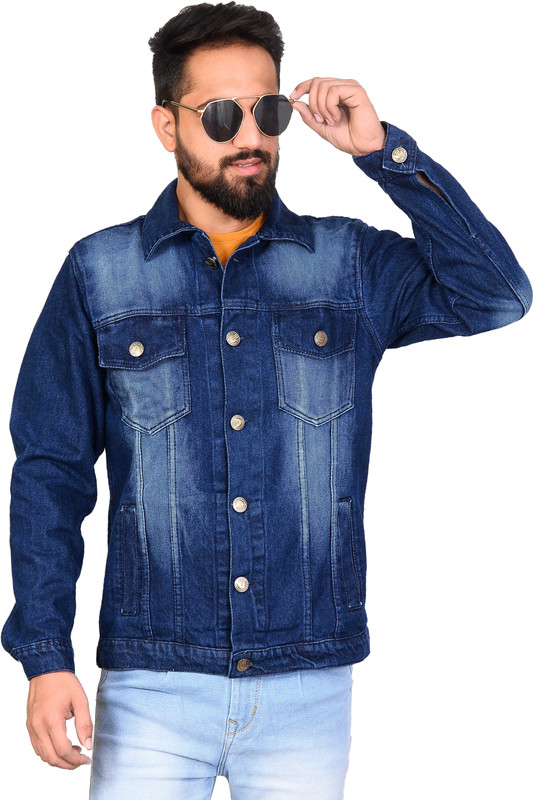styzon Full Sleeve Washed Men's Denim Jacket