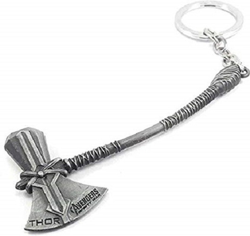 fashion fx Marvel Avengers Infinity War Thor Hammer AXE Avengers Keyring Key Chain