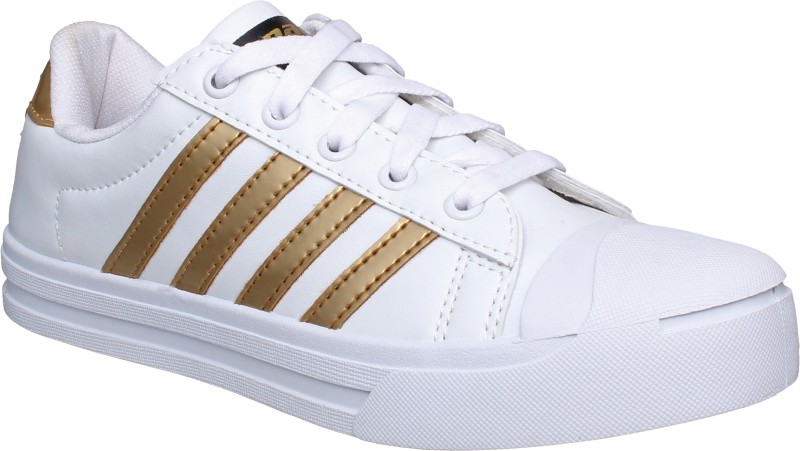 Sparx SL-111 Sneakers For Women(White, Gold)