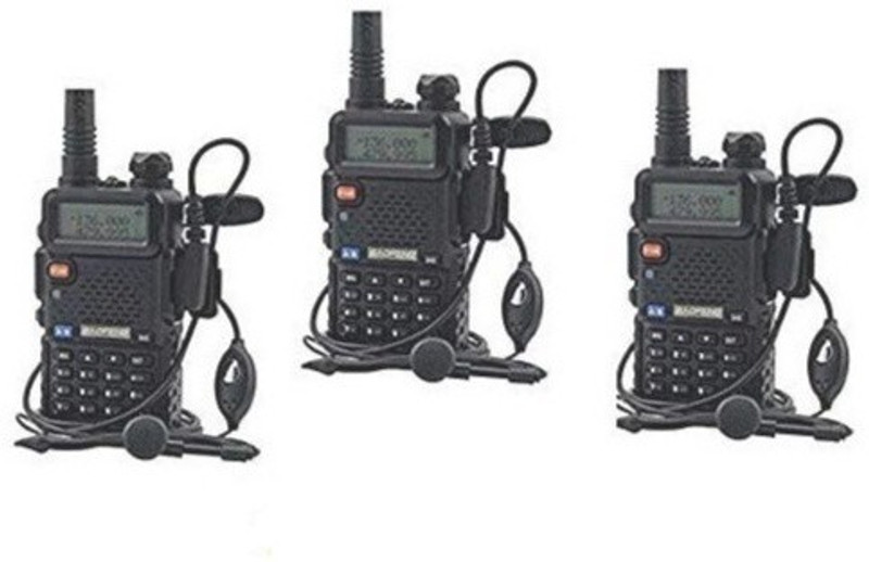 spydo BAOFENG uv5r walkie talkie uhf400-470mhz(pack of3) BAOFENG uv5r walkie talkie uhf 400-470mhz(pack of3) Walkie Talkie(Black)