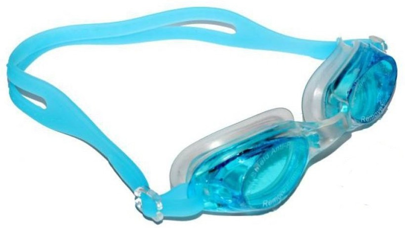 Auletics 100% Silicone Strap with Anti-Glare and Anti-Fog Fiber Glass Swimming Goggles(Black)