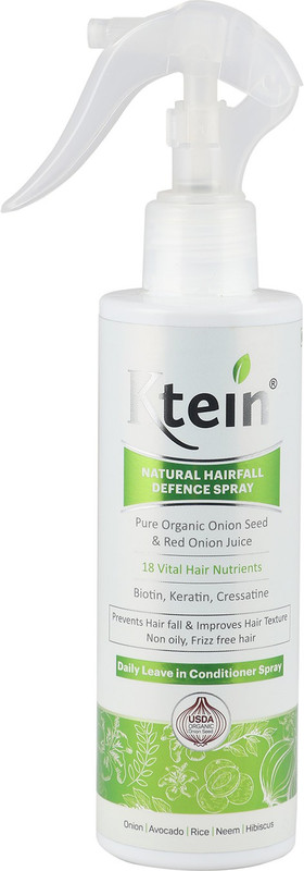 ktein Natural Hairfall Defence Spray with USDA Organic Onion Seed & Red Onion Juice & more(200 ml)