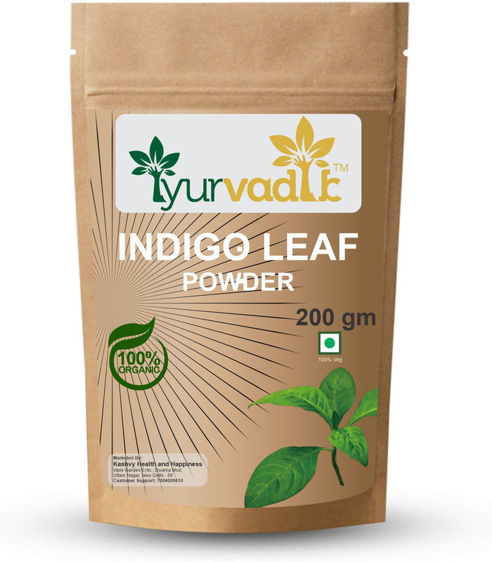 iyurvadik Pure & Natural Organic Indian Indigo Powder for Hair Care & Hair Growth 200 gm(200 g)