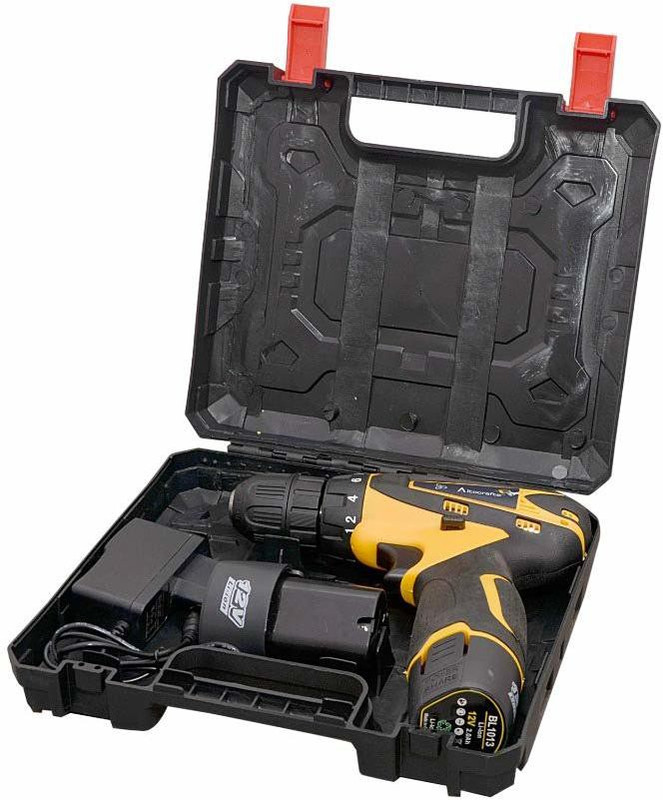 shoperszone SKYTECH HIGH QUALITY CORDLESS DRILL Screw Driver 10mm Keyless Chuck 12V with Batteries (Yellow) DRILL MACHINE Pistol Grip Drill(15 mm Chuck Size)