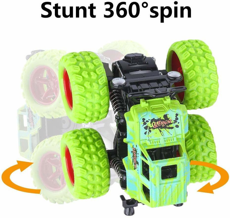 napster Mini Monster Trucks Friction Powered Cars (Multicolor)(PARROT)
