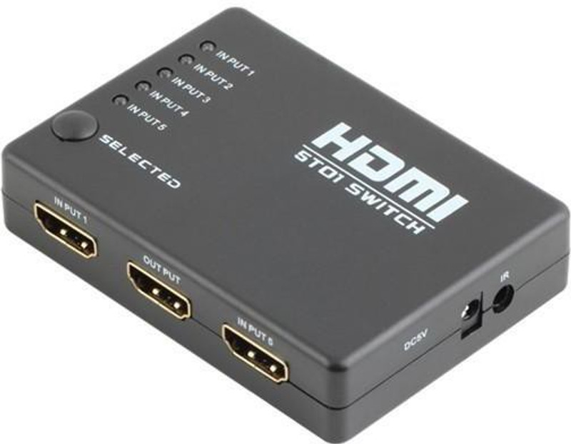 Tobo 4K 1080p Full HD 3 Port IN 1 OUT HDMI Switch with Remote Control Media Streaming Device(Black)