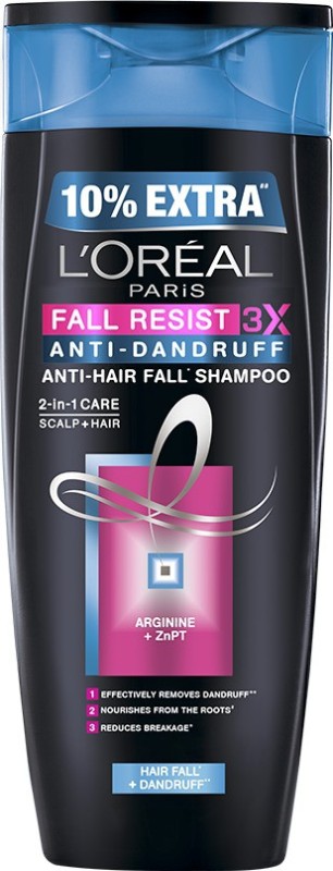 L'Oreal Paris Fall Resist 3X Anti-dandruff Shampoo Men & Women(360 ml)