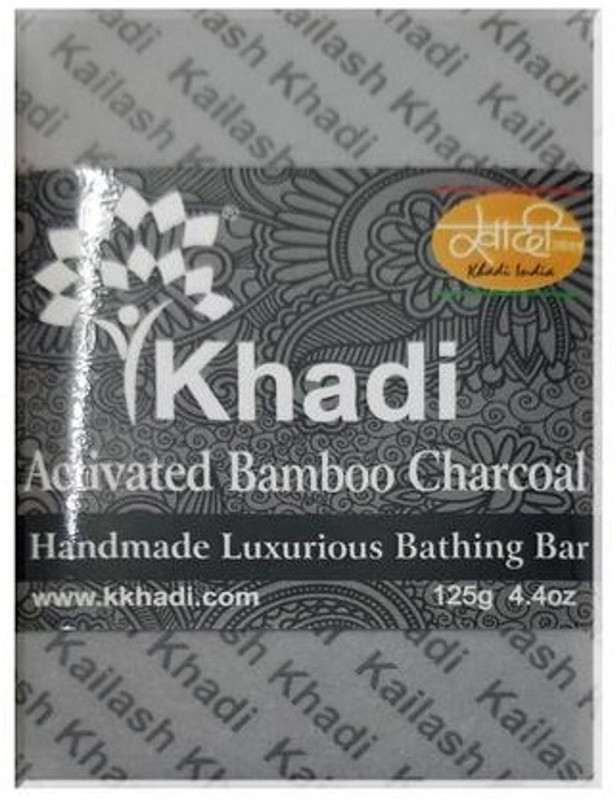kailash khadi Activated bamboo charcoal Luxurious bathing bar(125 g)