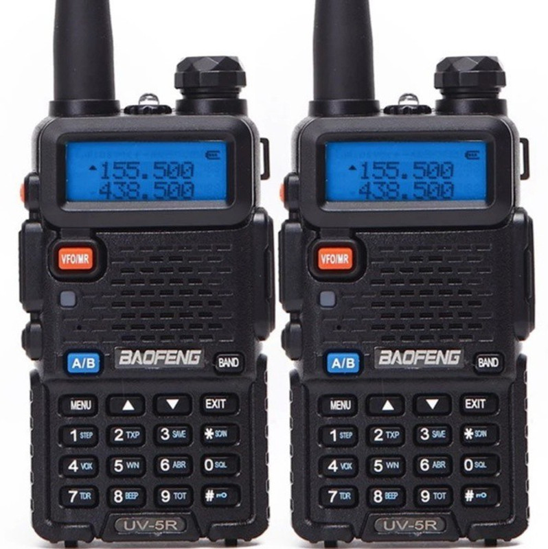 visionrabbit BAOFENG uv5r walkie talkie uhf400-470 18000mah battery FM radio Led Torch wide frequency pack of 2 BAOFENG uv5r walkie talkie uhf400-470 mhz wide frequency FM radio Led Torch 5-10km range 18000mah battery pack of2 Walkie Talkie(Black)