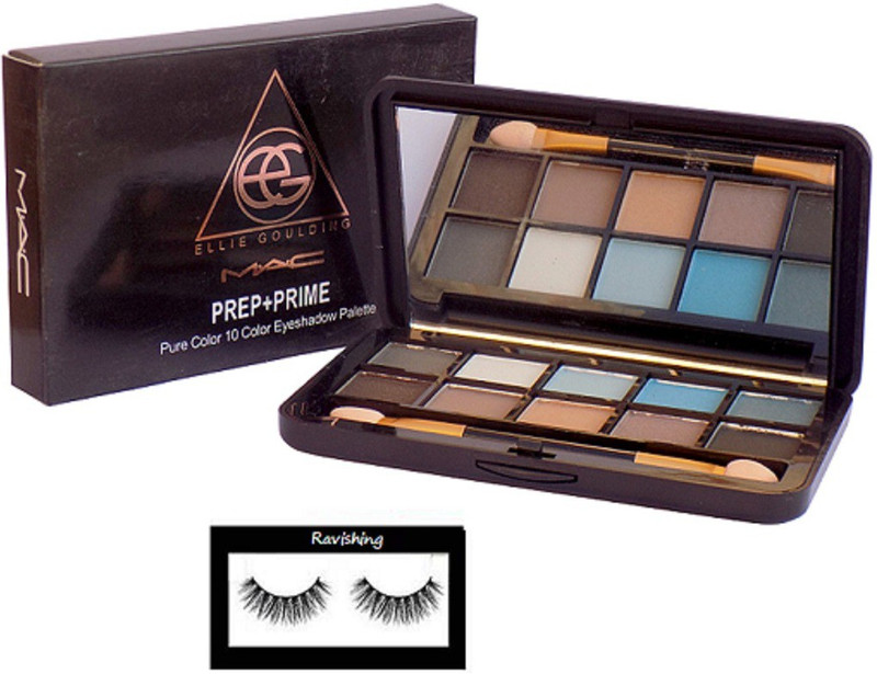 ravishing Eyelashes,Mac Prep Prime Pure Color 10 Eeyeshadow Palette(2 Items in the set)